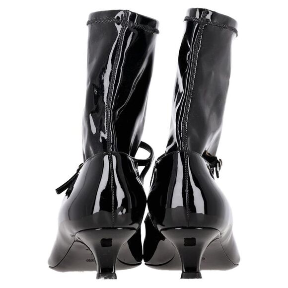 Pre Loved The Row Vintage Ankle Boots Buckle Women black High Heel Boots - Picture 5 of 6